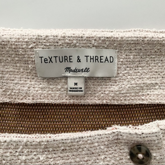 Madewell Texture & Thread Striped Button Front Top - Picture 5 of 6